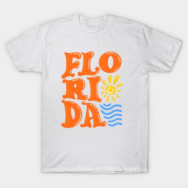 Florida, sun and sea T-Shirt by RetroArtCulture